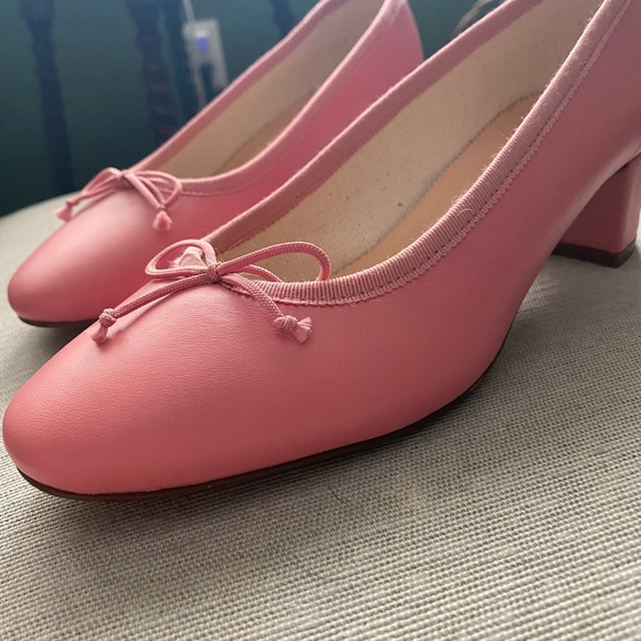 J. Crew Shoes J Crew Kate Block Heel Ballet Pumps In Warm Rose